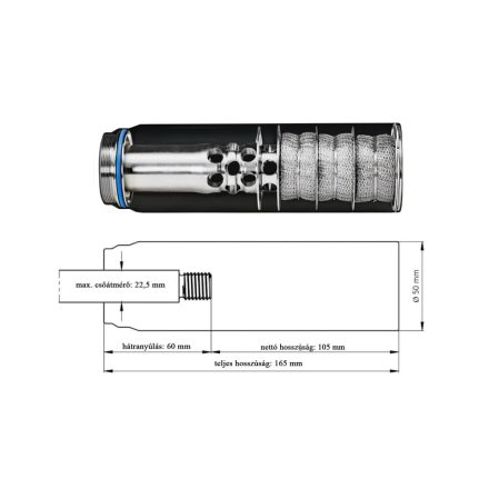 ERA® SILENCER STI 3D TITANIUM Hangtompító ERA®LOCK Gyors oldással